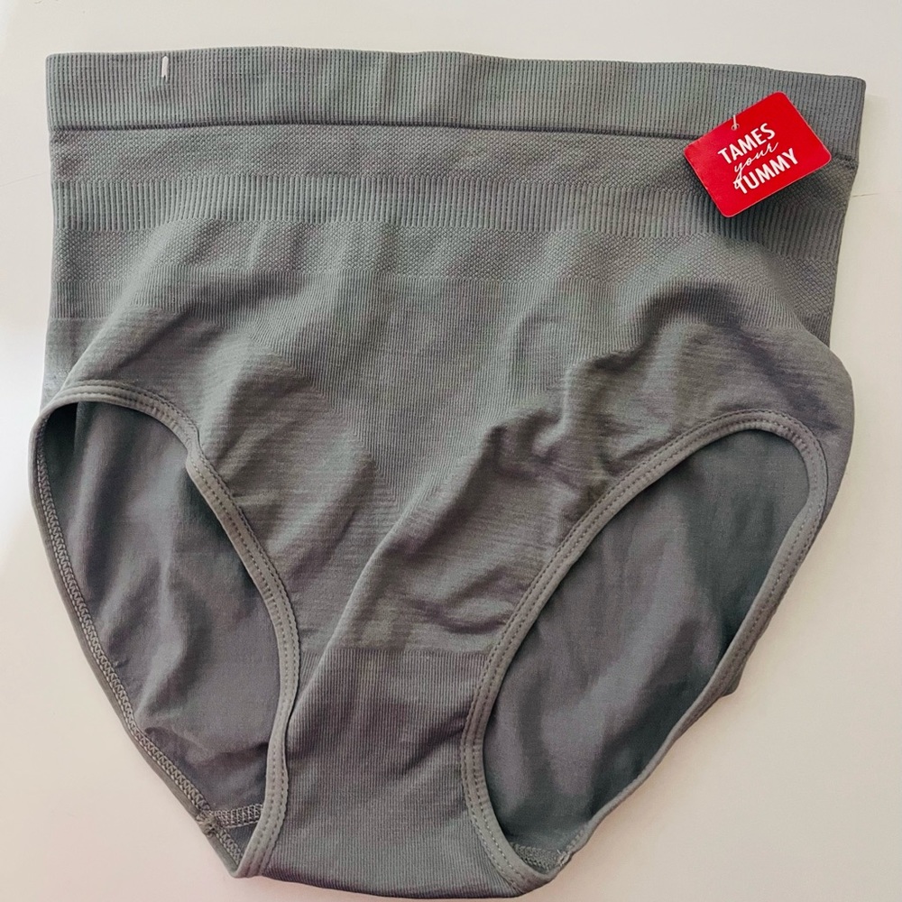 SkinnyGirl Shaping Brief Panty Size Medium Gray NWT